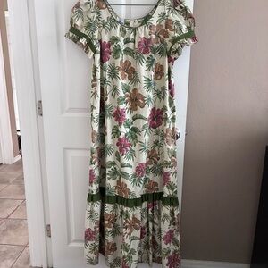 Reyn Spooner Women's Short Sleeve Hawaiian Floral Dress Size Medium